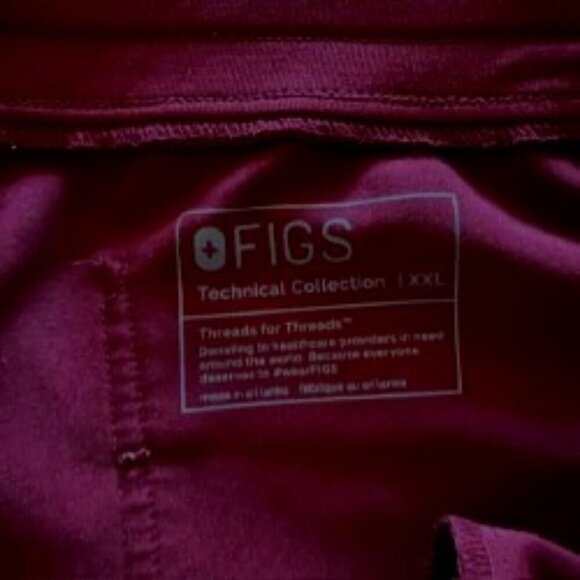 Figs Zamora Jogger Scrub Pants in Burgundy XXL - Picture 5 of 5